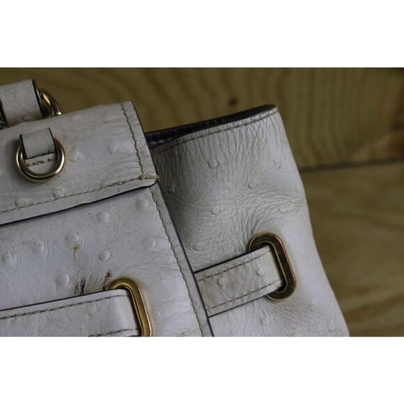Coach Bag Women White Ostrich Print Blake Flap Carryall No Strap View Photos - Picture 15 of 16
